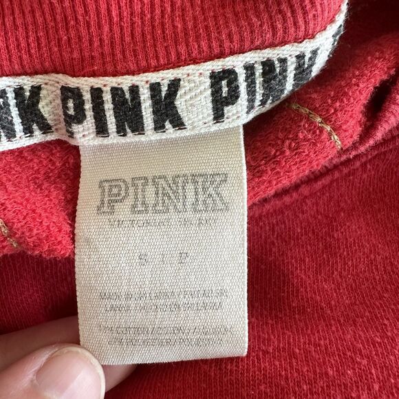PINK Victoria’s Secret Fair Isle Sequin Crewneck Sweatshirt Spirit Jersey Small - Picture 8 of 9